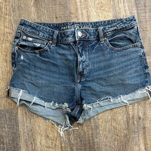 American Eagle Outfitters Distressed Perfect Shortie Jean Shorts Size 10
